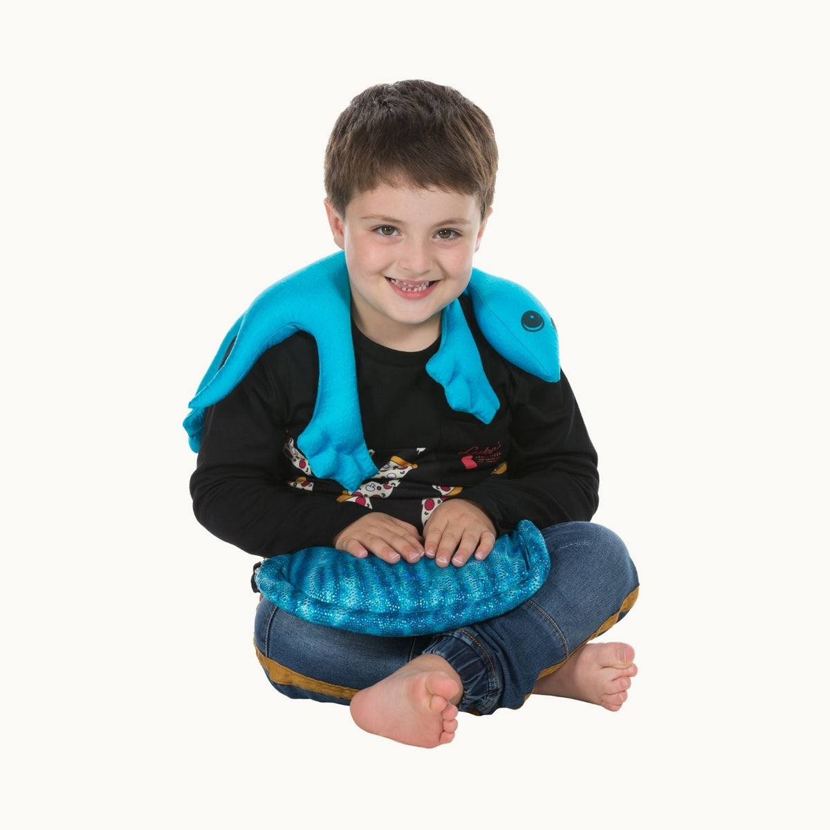 Tyngdhjälpmedel för barn med sensoriska behov, ADHD och autism, med Manimo tyngddjur för lugn och kroppskänsla.