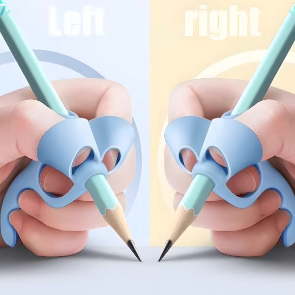 Två penngrepp Fem Fingrar som visar ergonomisk passform för både höger- och vänsterhänta användare.