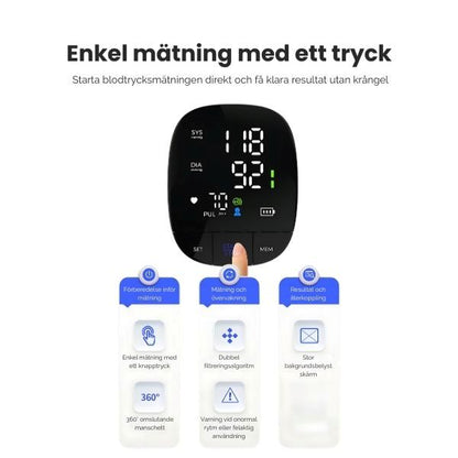 Blodtrycksmätare överarm – enkel mätning med ett tryck och tydliga resultat