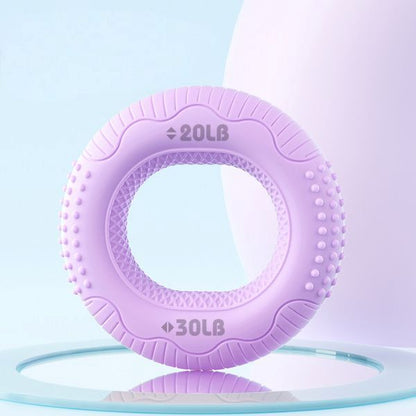Lila träningsring med strukturerad yta och motstånd 20–30 LB