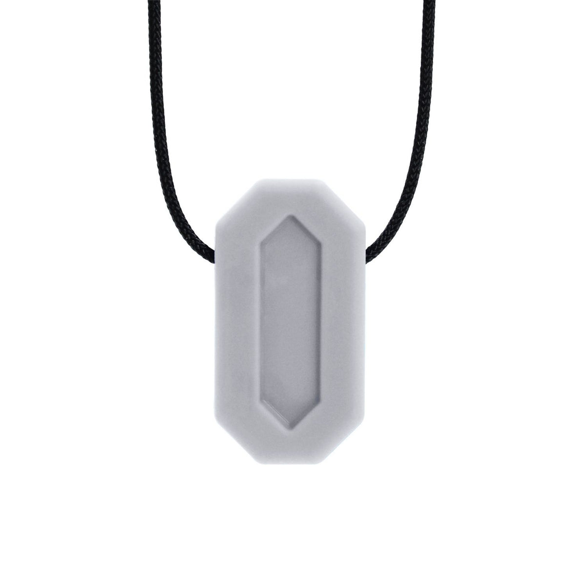 Ljusgrå MiniBite-halsband, nertonad look för skola och arbete