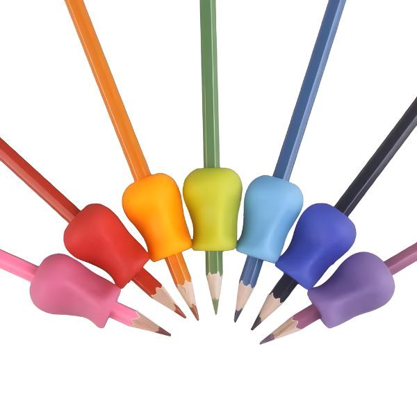  Flera pennor med mjuka penngrepp i olika färger