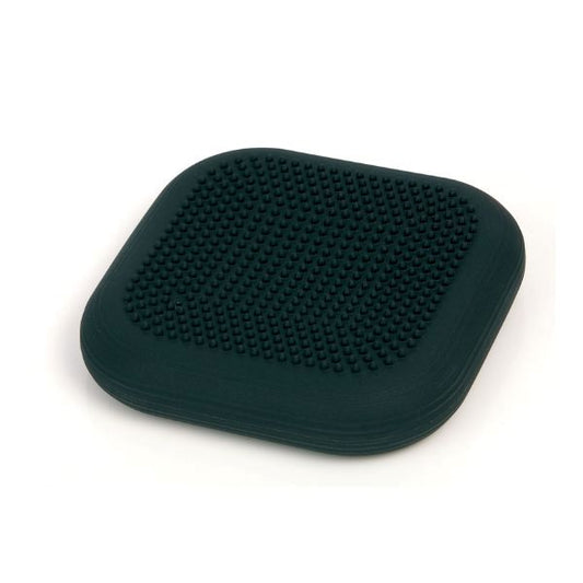 Luftfylld ergonomisk svart sittkudde som förbättrar hållning, balans och ryggstyrka vid kontorsarbete och träning.