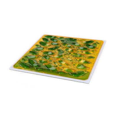 Sned vy på den gröna 3D-plattan för sensorisk användning på golv eller bord