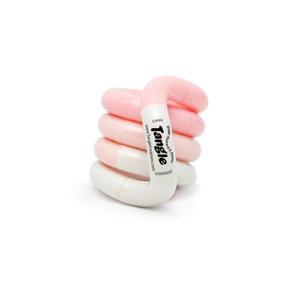 Tangle Jr. Clouds Blush Snow med mjuka övergångar mellan rosa och vitt.