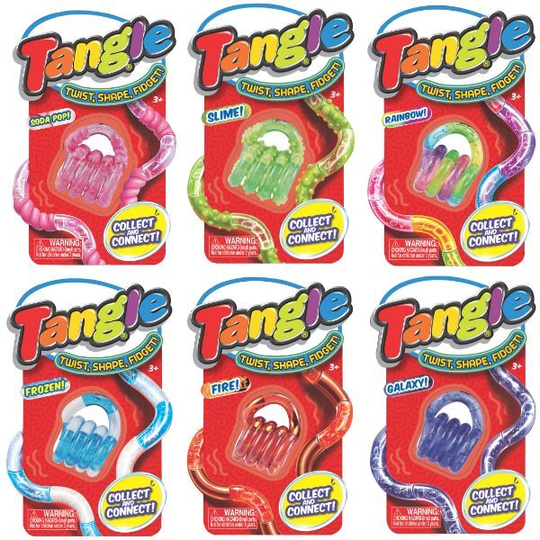 Tangle Jr Crush fidgetleksaker i sina originalförpackningar - ADHD