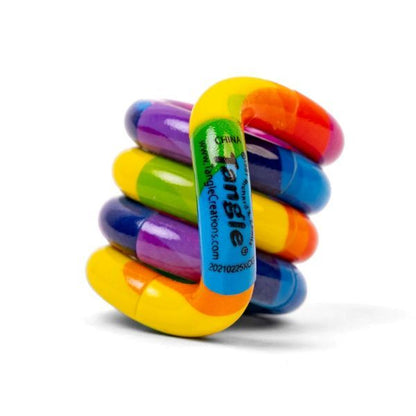 Tangle Jr Masterpiece regnbågsfärgad fidgetleksak för kreativitet fokus och sensorisk stimulans