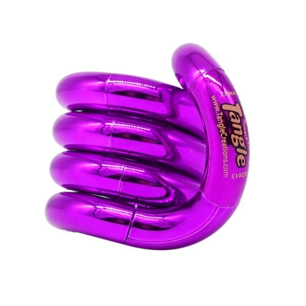 Rosa Tangle Jr Metallic – sensoriskt fidgethjälpmedel för barn och vuxna