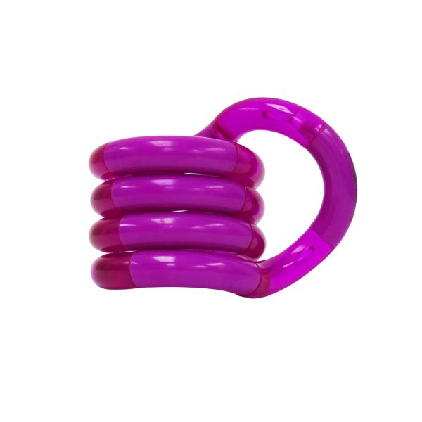 Lila Tangle Palm Classic i spiralform på vit bakgrund