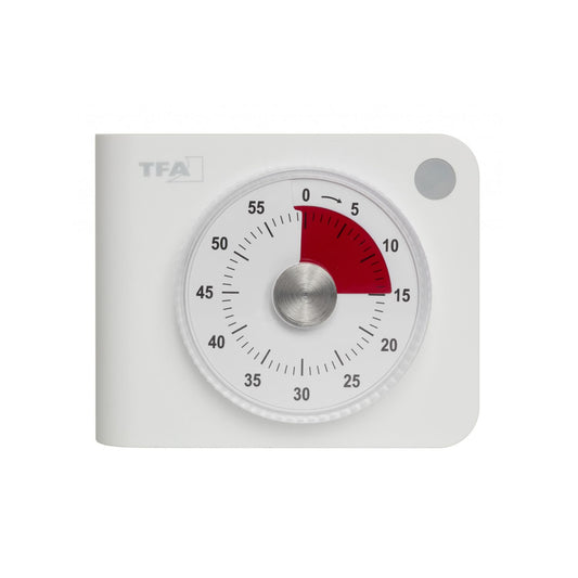 TFA Visuell timer 60 min med rött fält som visar återstående tid