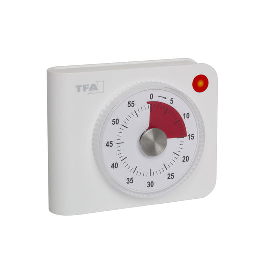 TFA Visuell timer med röd ljussignal och tydlig visning av återstående tid