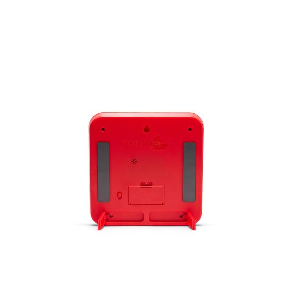 Baksidan av Time Timer Medium med magnetfästen och batterilucka.