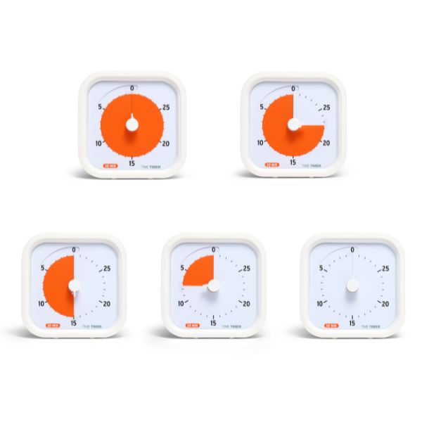 Time Timer MOD 30 min visar visuell nedräkning med orange skiva för koncentration.