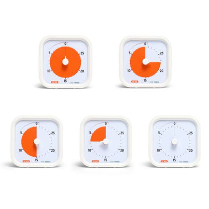 Time Timer MOD 30 min visar visuell nedräkning med orange skiva för koncentration.