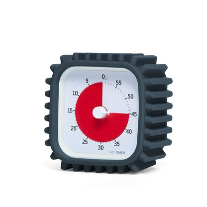 Time Timer MOD Skydd Däckmönster i svart silikon - robust fodral som skyddar timern mot stötar.