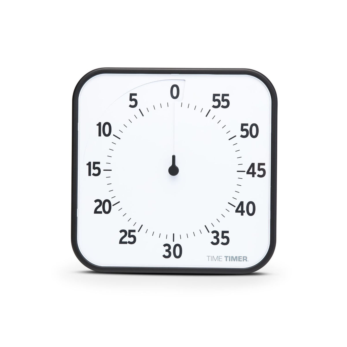 Time Timer Original Large när nedräkningen är avslutad och den röda skivan har försvunnit