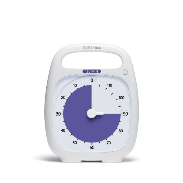 Time Timer PLUS 120 min med lila skiva – visuell timer för längre aktiviteter