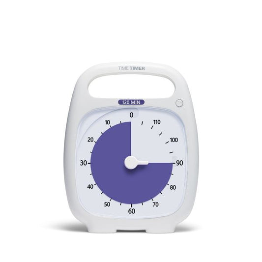 Time Timer PLUS 120 min med lila skiva – visuell timer för längre aktiviteter
