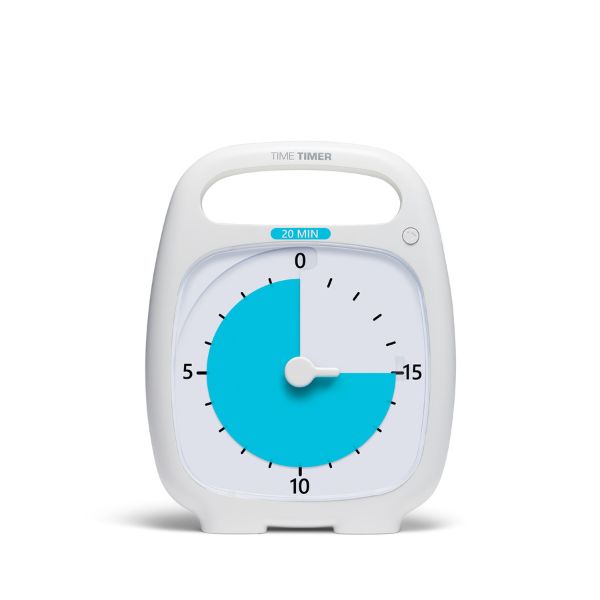 Time Timer PLUS 20 min med blå skiva, visuell timer för kortare aktiviteter