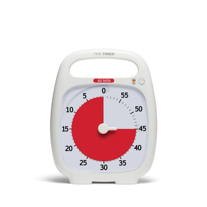 Time Timer Plus vit modell ensam mot vit bakgrund.