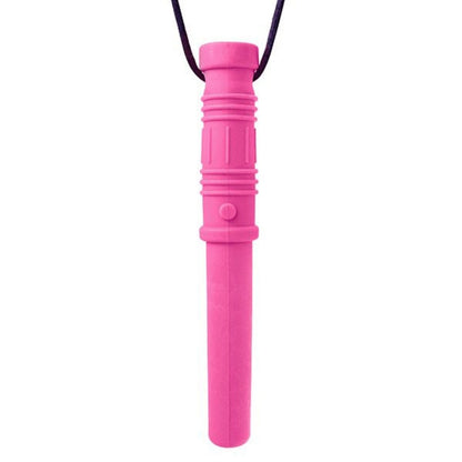 Rosa lasersvärdsliknande Tugghalsband Bite Saber, barnvänlig design
