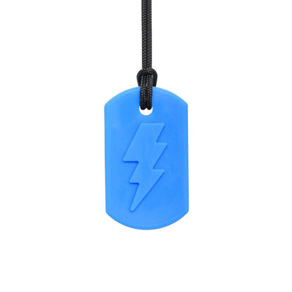 Tugghalsband Bolt Bite Lightning i blå färg med blixtdesign.