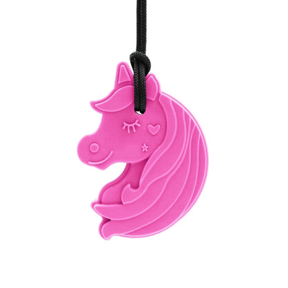 Rosa Chewnicorn Sensory, stillar oro och rastlöshet vid ADHD och autism.