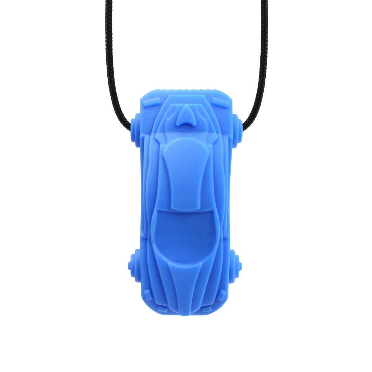 Ljusblått Racecar-halsband, ett säkert alternativ vid NPF-behov.