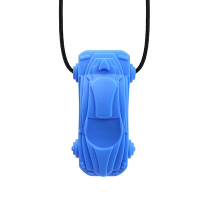 Ljusblått Racecar-halsband, ett säkert alternativ vid NPF-behov.