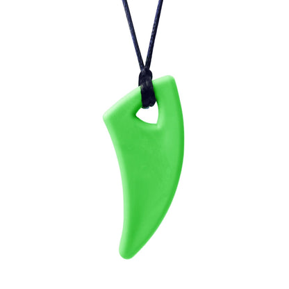 Limegrönt Sabeltand Tiger-halsband med BPA-fritt material.