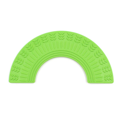 Limegrön Regnbåge Fidget – tunn design för enklare tuggning.