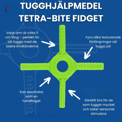 Informationsblad om Tetra-Bite Fidget med detaljerad produktfakta och bilder.