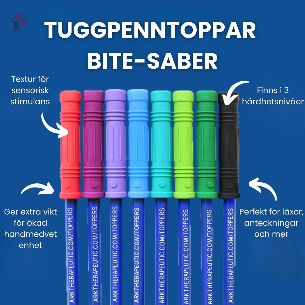 Flera Bite Saber toppar i olika hårdheter – mild till hård tuggning
